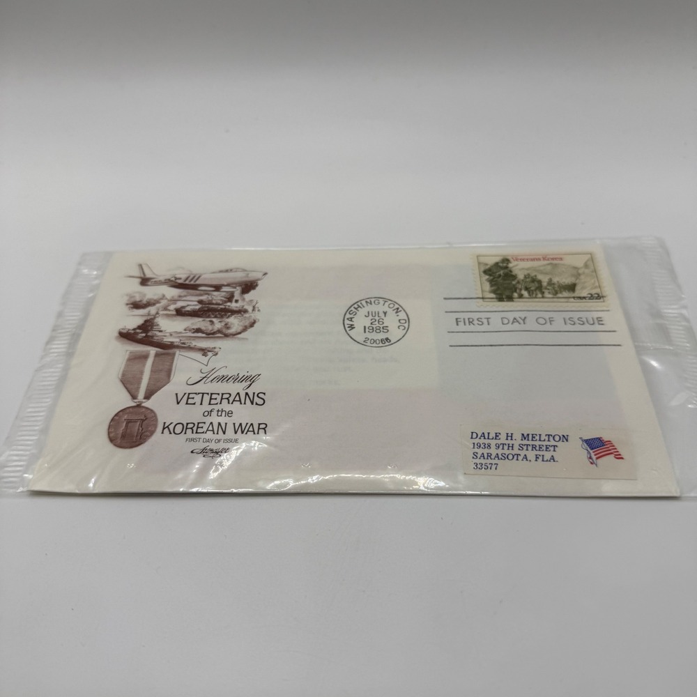 1985 Korean War Veterans First Day of Issue FDC 22c Stamp Artmaster Cachet